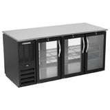Beverage Air BB72HC-1-FG-PT-B - Refrigerated Open Food Rated Back Bar Pass-Thru Storage Cabinet
