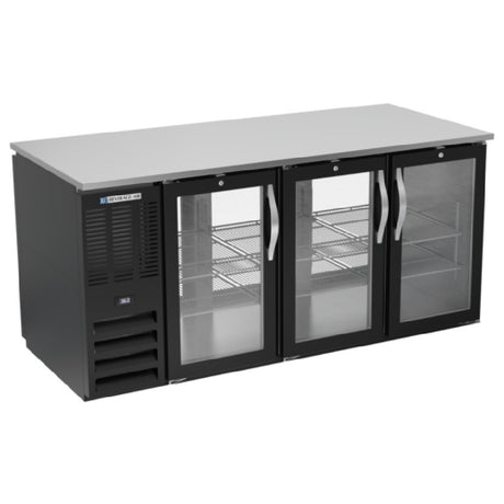 Beverage Air BB72HC-FG-PT-B - Refrigerated Open Food Rated Back Bar Pass-Thru Storage Cabinet