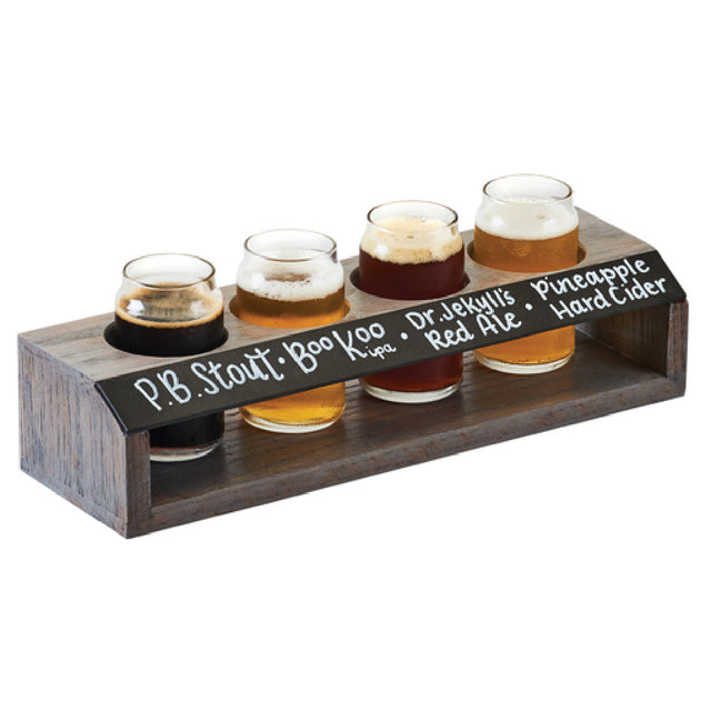 Cal Mil 3824 Beer Taster Caddy 13"W X 4"D X 2-3/4"H Write On Board