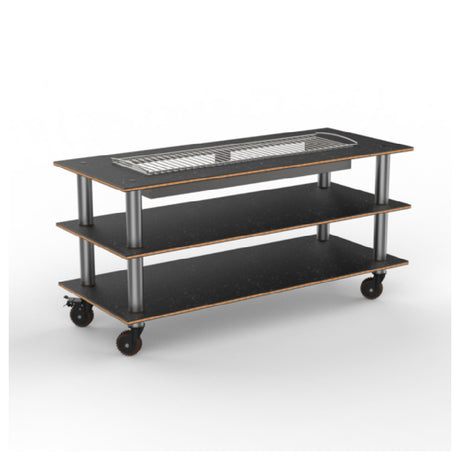 Steelite MGCMLD06MSXH - Modular Heat Table Marble Brushed Stainless Steel H, 71.0" X 29.5" X 95.5"