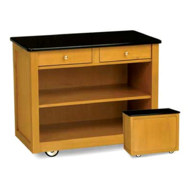 Forbes Industries 5566 Service Cart 3-sided Wood Veneer Cabinet Avonite Top