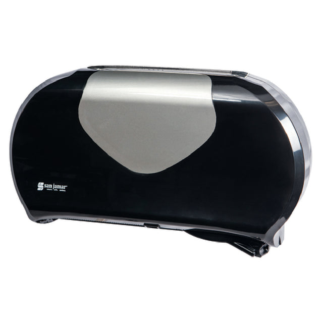 San Jamar R4070BKSS Summit Twin Bath Tissue Dispenser 20-1/4"W X 11-9/10"D X 5-7/8"H