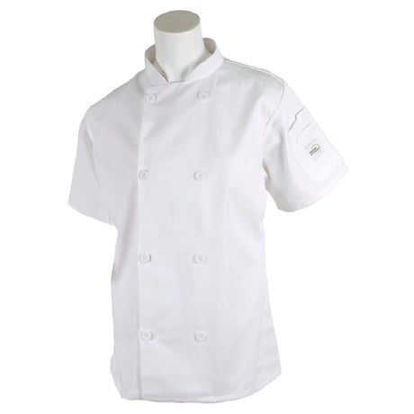 Mercer Culinary M60023WHXS Millennia® Women's Jacket Short Sleeve (8) Traditional Buttons