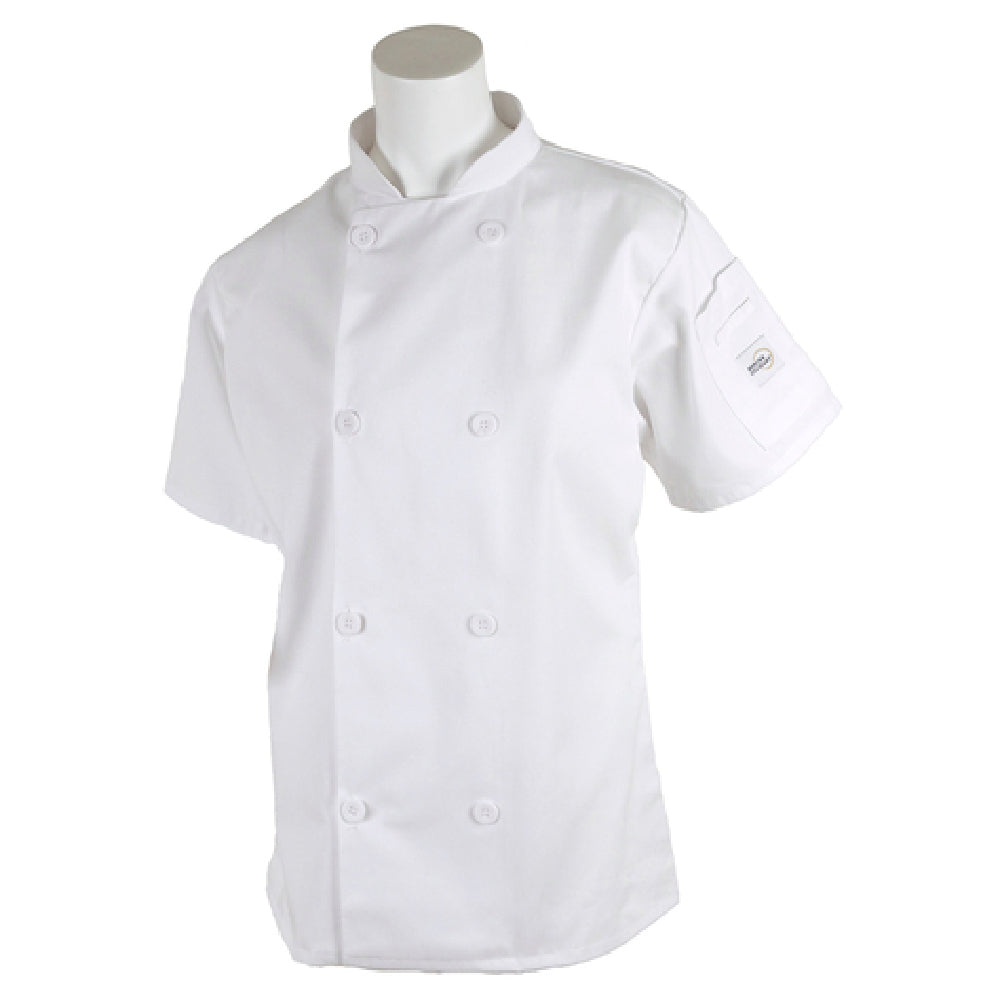 Mercer Culinary M60023WHL Millennia® Women's Jacket Short Sleeve (8) Traditional Buttons