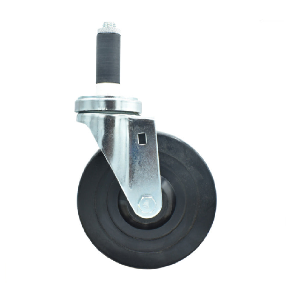 BK Resources 5SBR-1RA-HR - Swivel Caster, 1" Expanding Stem, 5" Hard Rubber Wheel