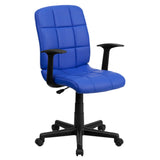 Flash Furniture GO-1691-1-BLUE-A-GG Swivel Task Chair 34" To 38-3/4" Adjustable Height