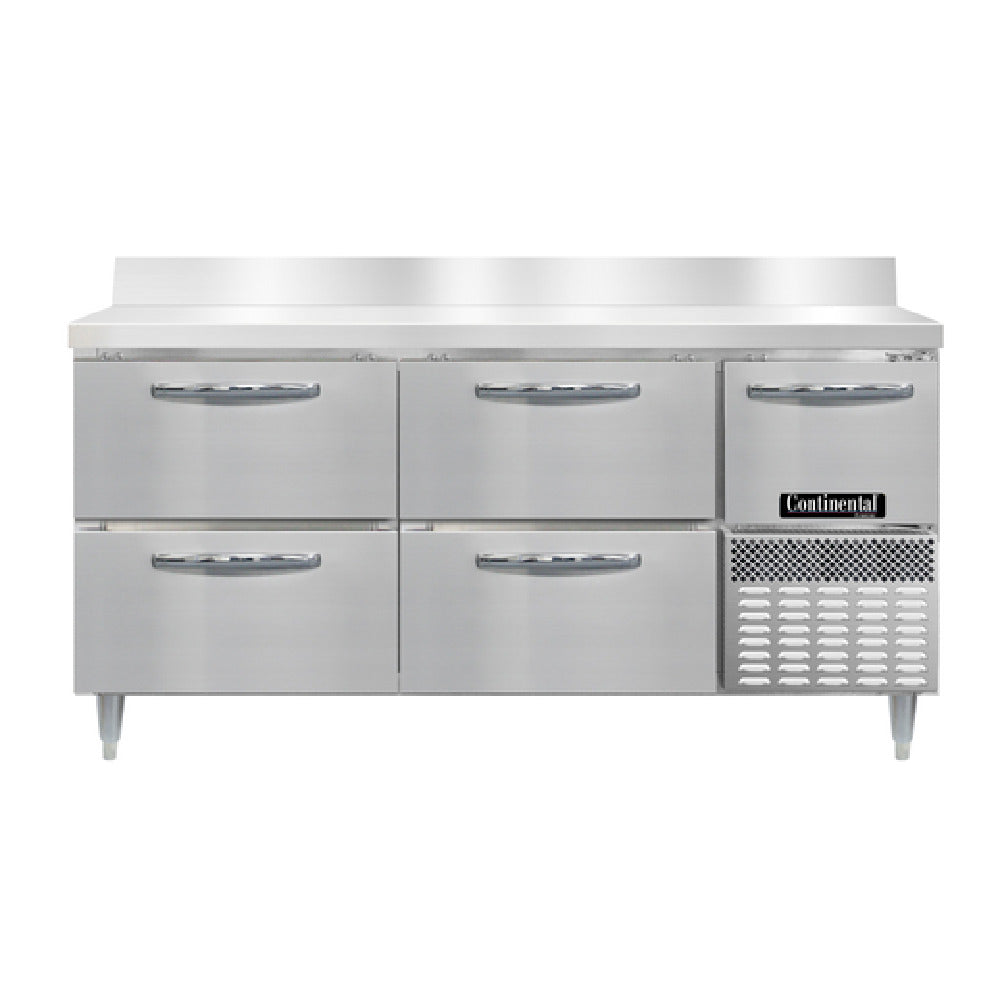 Continental Refrigerator DFA68NSSBSD Designer Line Freezer Base Worktop Unit 68"W