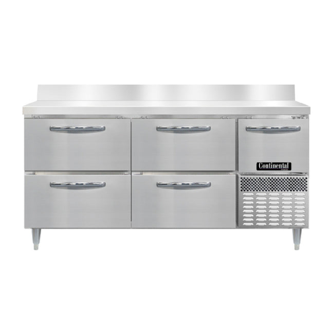 Continental Refrigerator DFA68NSSBSD Designer Line Freezer Base Worktop Unit 68"W