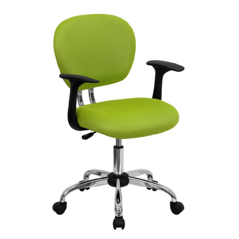 Flash Furniture H-2376-F-GN-ARMS-GG Swivel Task Chair 33-1/2" To 37-1/2" Adjustable Height