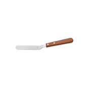 CAC China TNRW-3SP Spatula 3-1/2"L Stainless Steel With Wood Handle Offset