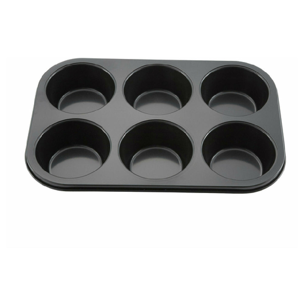 Winco AMF-6NS Muffin Pan (6) 7 Oz. 3-1/2" Dia. X 1-5/8"H Cups 13"L X 8-1/2"W Pan