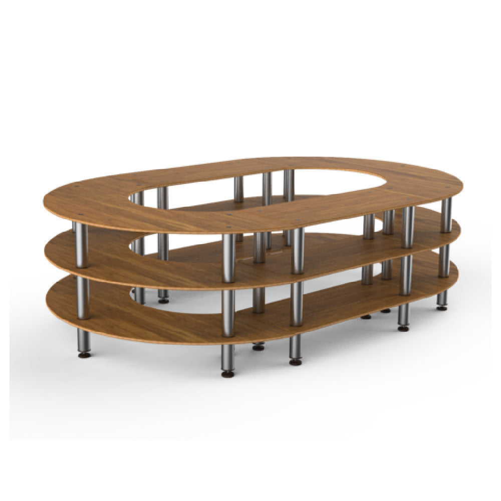 Steelite MGCMSB07BSXF - Kidney Shape Closed Stadium Station, Modular, Mogogo