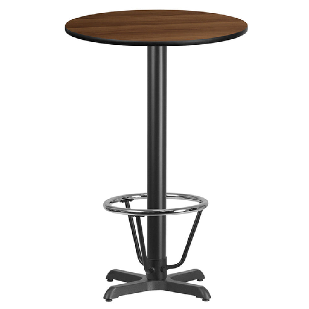 Flash Furniture XU-RD-24-WALTB-T2222B-3CFR-GG Table 24" Dia. X 43-1/8"H Bar Height