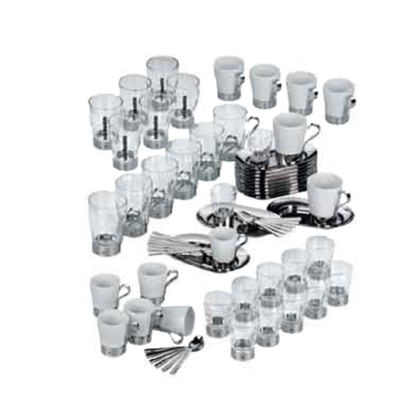 Bauscher Hepp 06.2520.6040 - Allround Coffee Set, Includes: (12) 7-1/2" X 4-3/4" 18/10 Stainless Steel Serving Trays