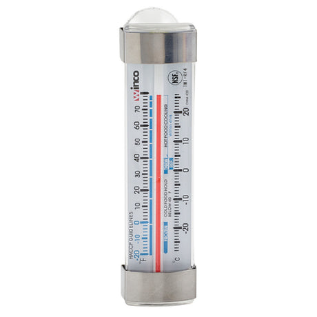 Winco TMT-RF4 Refrigerator/Freezer Thermometer Tube Style Temperature Range -20° To 80°F