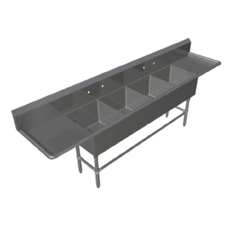 John Boos 4PB30244-2D30 Pro-Bowl Sink 4-compartment 183-1/4"W X 29-1/2"D X 44-1/16"H Overall Size