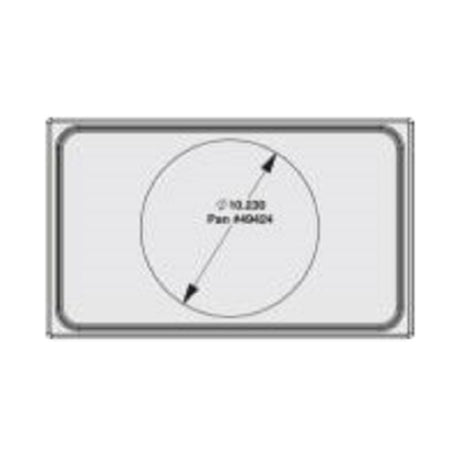 Vollrath 8242114 Miramar™ Single Size Template For Miramar™ Cookware Stainless Steel Plain Edge