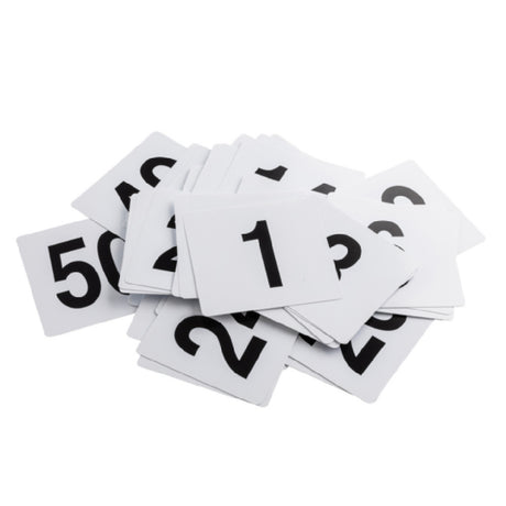 Tablecraft 12502 Number Cards 4" X 3.75" X 0.011" Black/white