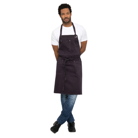 Chef Works ABAQ054-EGG-0 Dorset Bib Apron 34"L X 30"W Adjustable Neck With Grommet