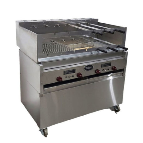 Hickory Industries Inc. CHURR 4 Rotisserie Churrasco Gas With Grill 13 Knife Spits On Individual Motors