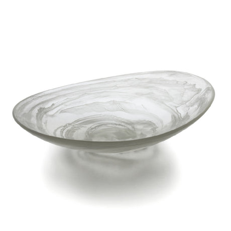 Bon Chef 59018-FROST Shallow Oval Resin Bowl 11" X 7.75" X 2.5" Lead Free