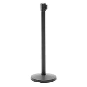 Hubert 88986 - HUBERT® Tapered Black Economy Pathway Public Guidance System With Black Belt - 14"Dia X 39 19/20"H