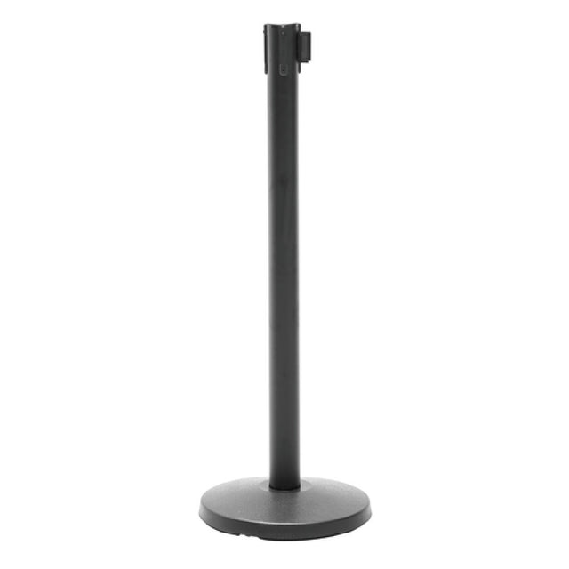 Hubert 88986 - HUBERT® Tapered Black Economy Pathway Public Guidance System With Black Belt - 14"Dia X 39 19/20"H