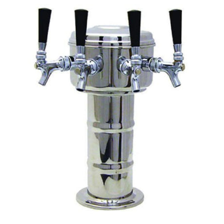 Glastender MMT-5-MF Mini-Mushroom Draft Dispensing Tower (5) Stainless Steel Faucets (handles Not Included)