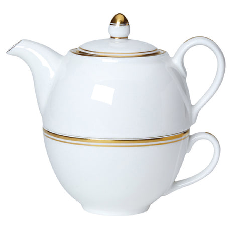 Steelite 82107AND0411 Tea For One Teapot Set Includes 16 Oz. Teapot And 9 Oz. Tea Cup