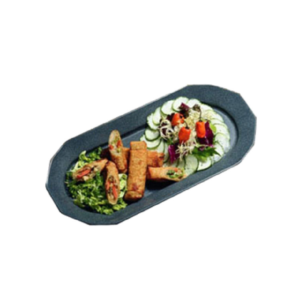 Bon Chef 9111SLATE - Prism Tray, 8" X 18", Aluminum With Ceramic-look Coating