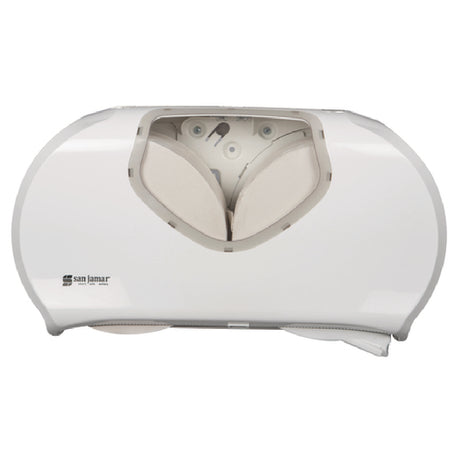 Carlisle R4070WHCL San Jamar Summit Twin Bath Tissue Dispenser 20-1/4"W X 11-9/10"D X 5-7/8"H