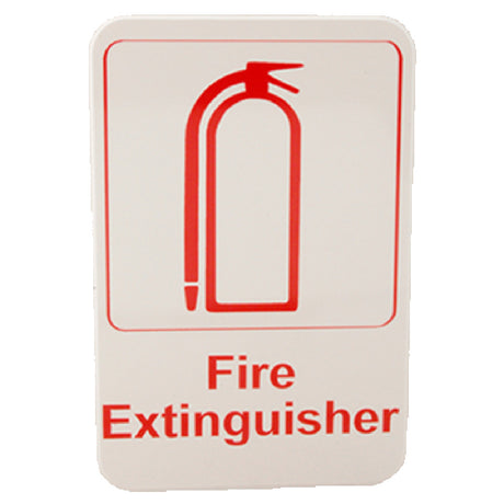 Franklin Machine Products 280-1162 Sign "Fire Extinguisher" 6" X 9"