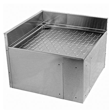 Glastender C-IFC-24/24 CHOICE Underbar Corner Drainboard 24" X 24" Corrugated Work Surface With Radius Corners