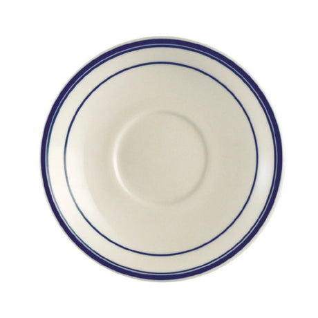 CAC China BLU-2 Blue Line Saucer 6" Dia. X 1"H Round