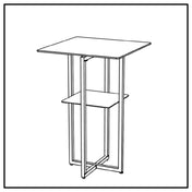 Bauscher Hepp VE-24024 - Venta® Foldable Table, With Shelf Base Made In Steel With Powder-coating