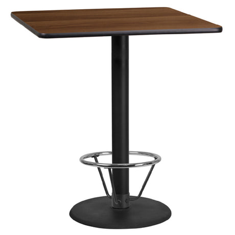 Flash Furniture XU-WALTB-3636-TR24B-4CFR-GG Table 36"W X 36"D X 43-1/8"H Bar Height