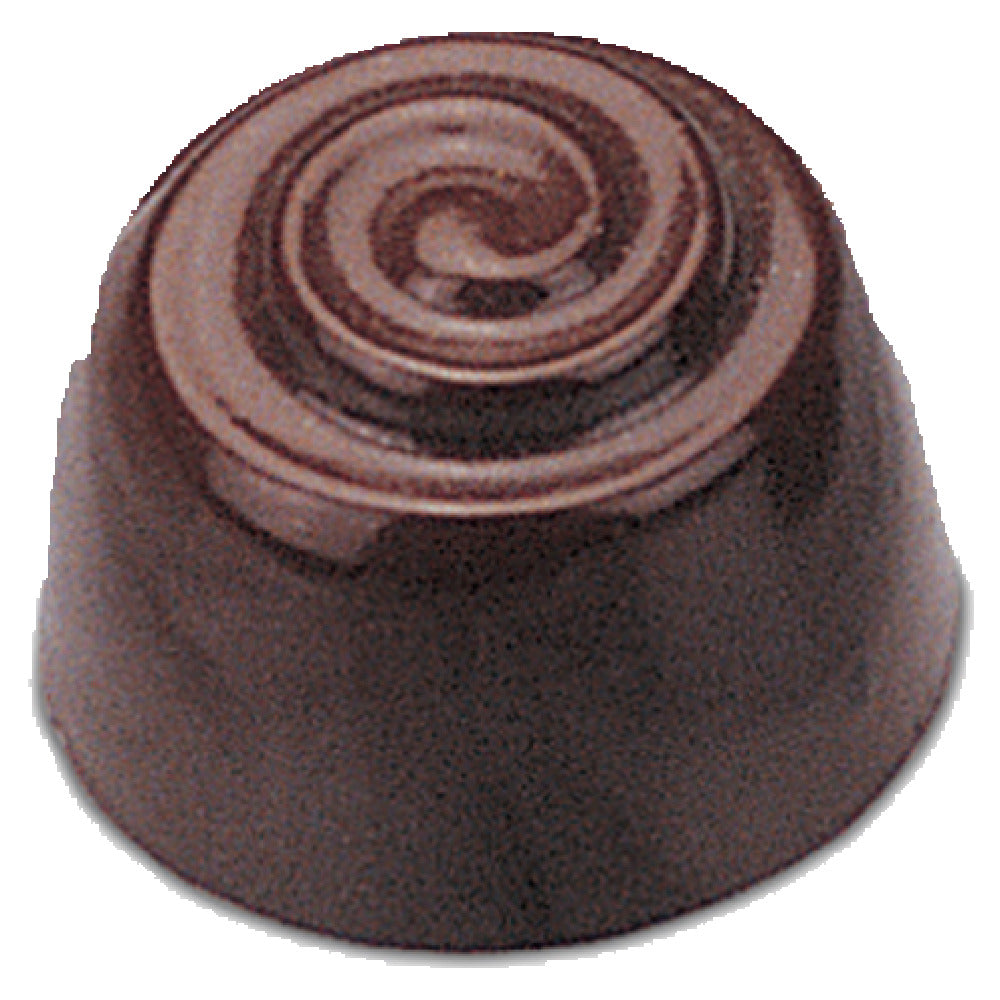 JB Prince K507 Chocolate Mold (28) Cherry Swirl 1-3/16" Dia. X 11/16"H (30mm Dia. X 18mm)