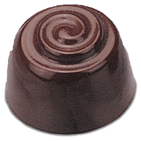 JB Prince K507 Chocolate Mold (28) Cherry Swirl 1-3/16" Dia. X 11/16"H (30mm Dia. X 18mm)