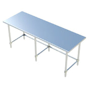 Sapphire Manufacturing SMTO-18120S Work Table 120"W X 18"D 18/400 Stainless Steel Reinforced Top