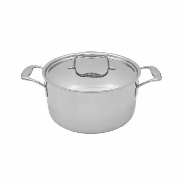 Tuxton RTDHL1921 TUXCLAD Sauce/Stock Pot With Lid 6 Qt. 9.375" Dia. X 5.0"H