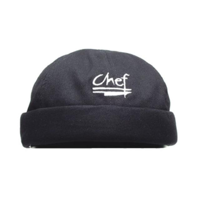 John Ritzenthaler Company H060BK Chef Revival® Chef's Beanies Elastic Head Band 100% Cotton