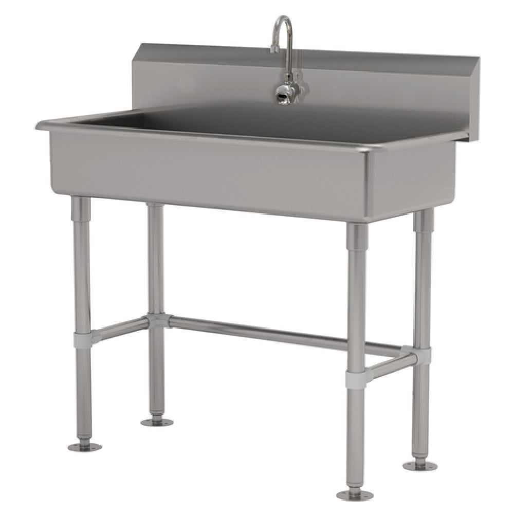 Advance Tabco FS-FM-1-EFADA Service Sink Splash Mount Faucet Provision With Stainless Steel Legs And Flanged Feet