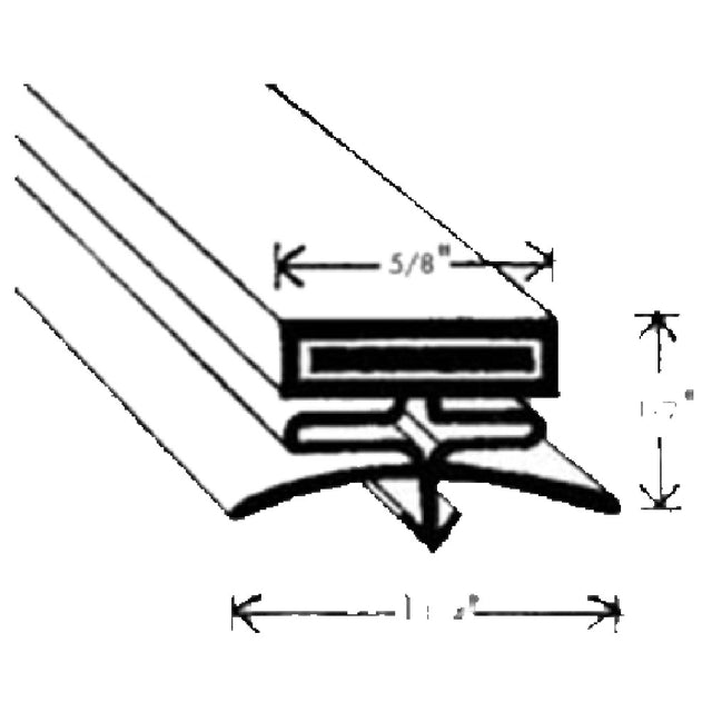 Franklin Machine Products 127-1081 Magnetic Gasket Kit 1/2" H X 1-1/4"W Maximum Door Size 37" X 87"