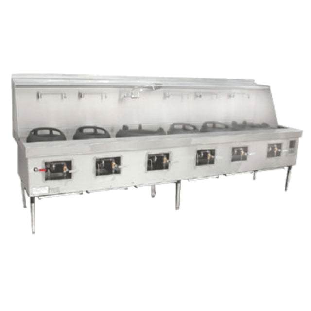 Town YF-6-STD York® Wok Range Gas (6) Chambers