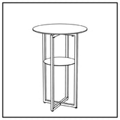 Bauscher Hepp VE-24027 - Venta® Foldable Table, With Shelf Base Made In Steel With Powder-coating