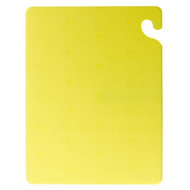 San Jamar CB152012YL Cut-N-Carry® Cutting Board 15" X 20" X 1/2" Food Safety Hook