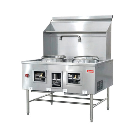 Omcan 48671 (CE-CN-W2L2-NG) Wok Range Natural Gas (2) Chambers