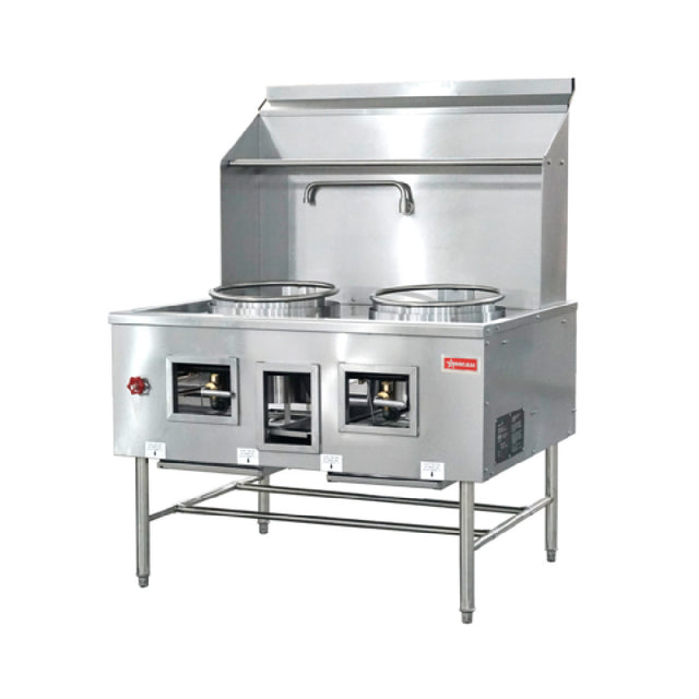 Omcan 48671 (CE-CN-W2L2-NG) Wok Range Natural Gas (2) Chambers
