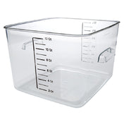 Rubbermaid FG631200CLR - Space Saving Container, 12 Quart, 11-5/16"L X 10-1/2"W X 7-3/4"H