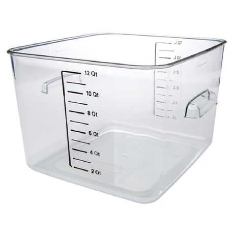 Rubbermaid FG631200CLR - Space Saving Container, 12 Quart, 11-5/16"L X 10-1/2"W X 7-3/4"H
